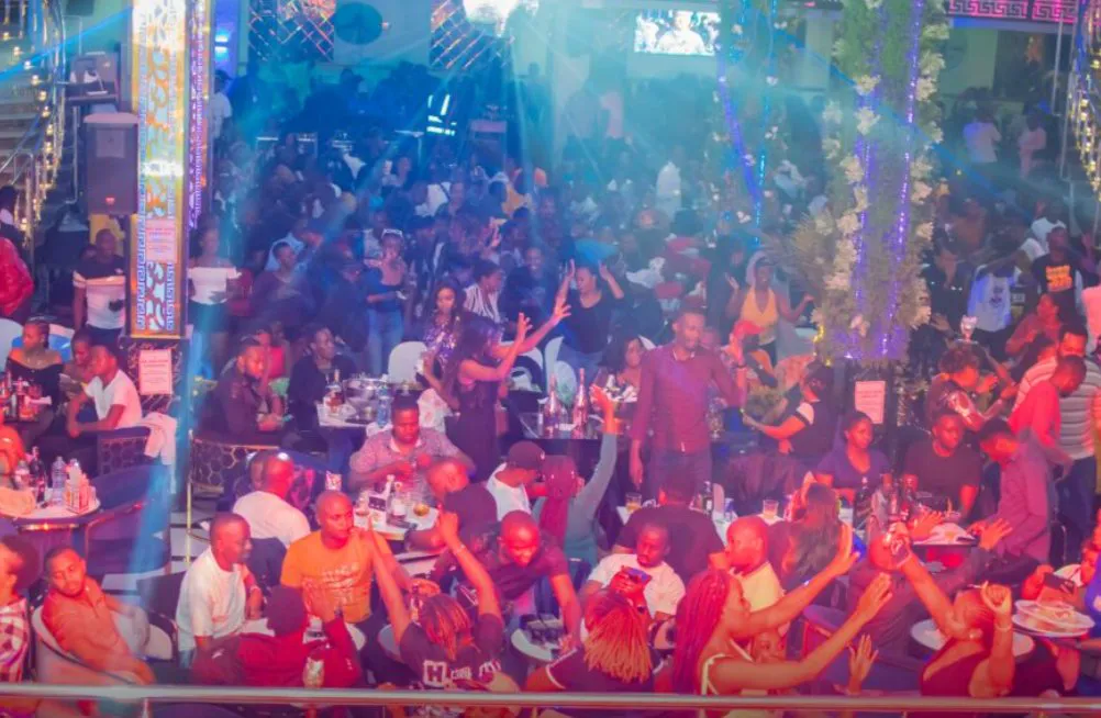 Club crowd at a night played by DJ Bogiside