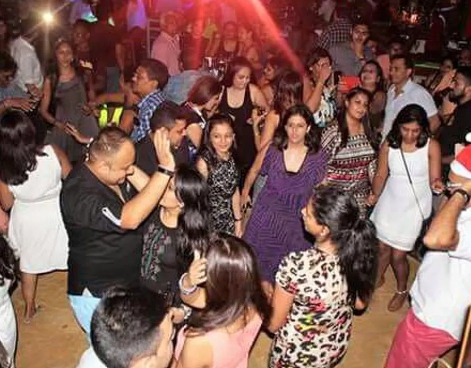 Guests dancing at a private party